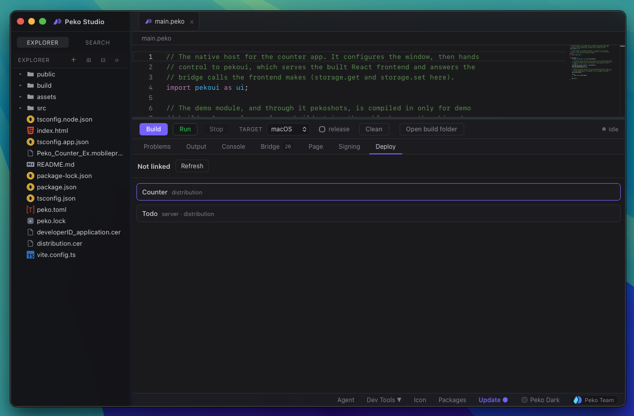 Searching the account's platform apps from Studio's Deploy tab